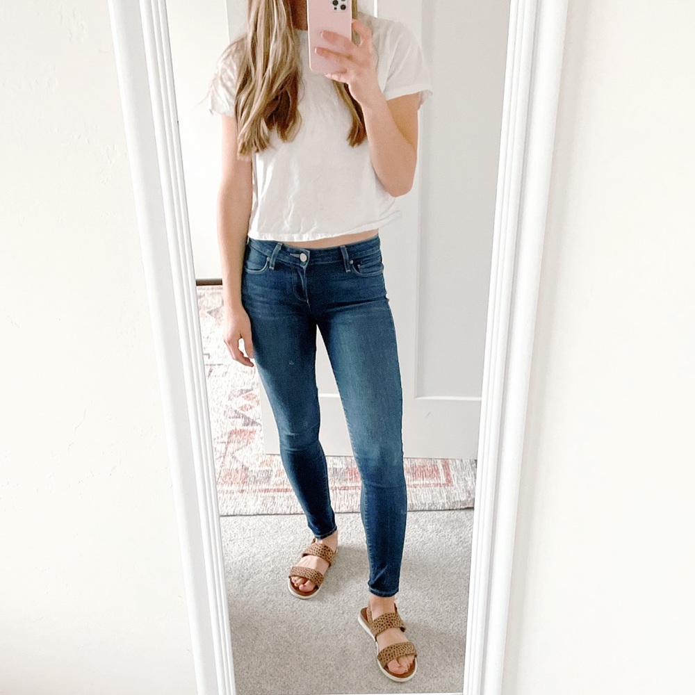 PAIGE Dark Blue Skinny Jeans